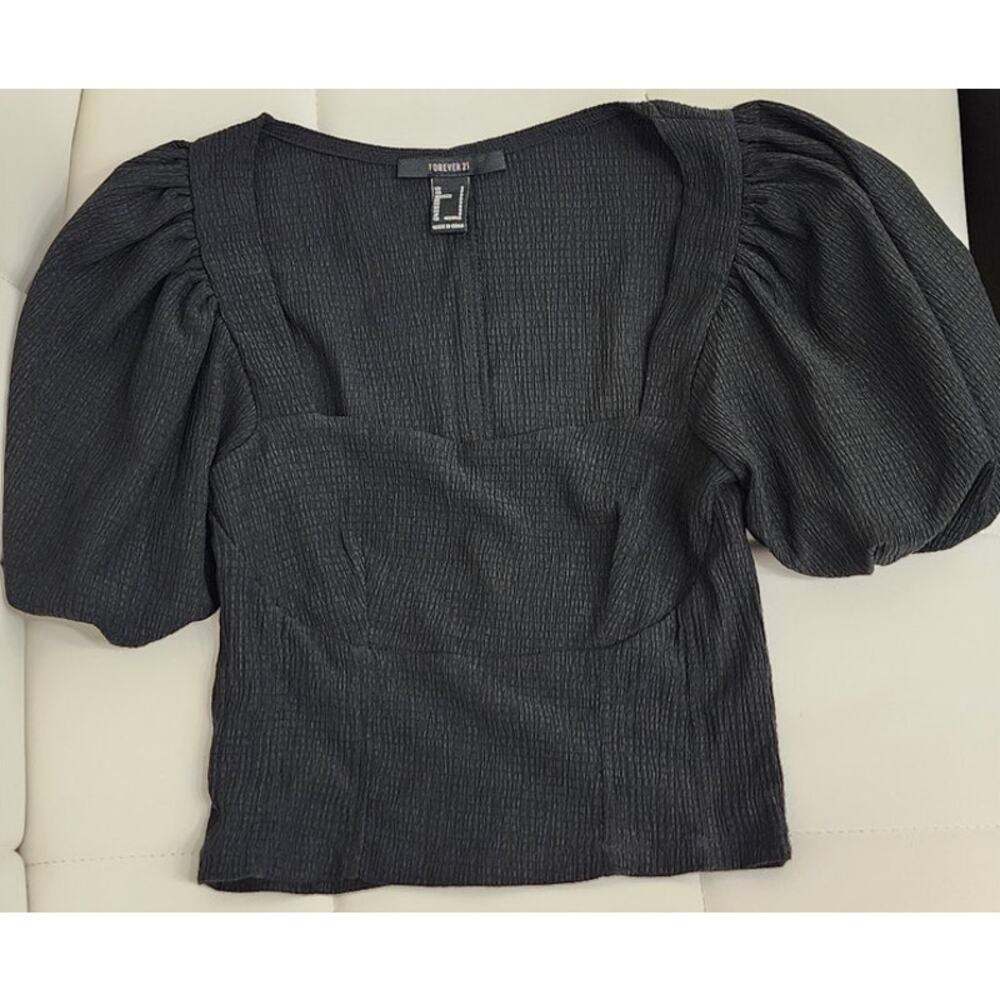 Puff Sleeve Cropped Tee - S